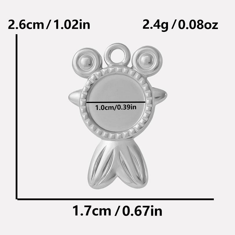6pcs Different Bone Tail Fish Charm Ocean Animal Pendants Stainless Steel Charms For Jewelry Making Supplies Handmade Materials