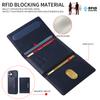 For iPhone 16 Magnetic Case BETOPNICE Leather Phone Cover Kickstand with Detachable Card Bag