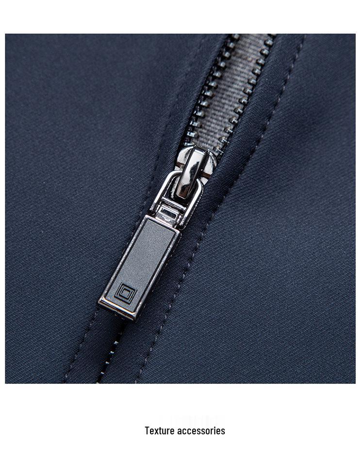 Men's Non-Iron Silk Lapel Jacket - 2026 Spring/Autumn Collection for Middle-aged and Elderly