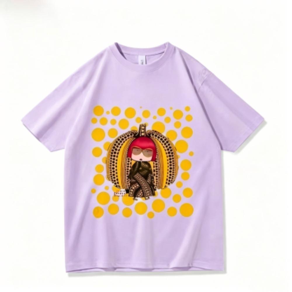 Sommer Punkte Kürbis Mädchen Druck Kinder T-Shirts Mode Straße Kurzarm Outdoor Freizeit Oberteile für Jungen und Mädchen T-Shirts Top