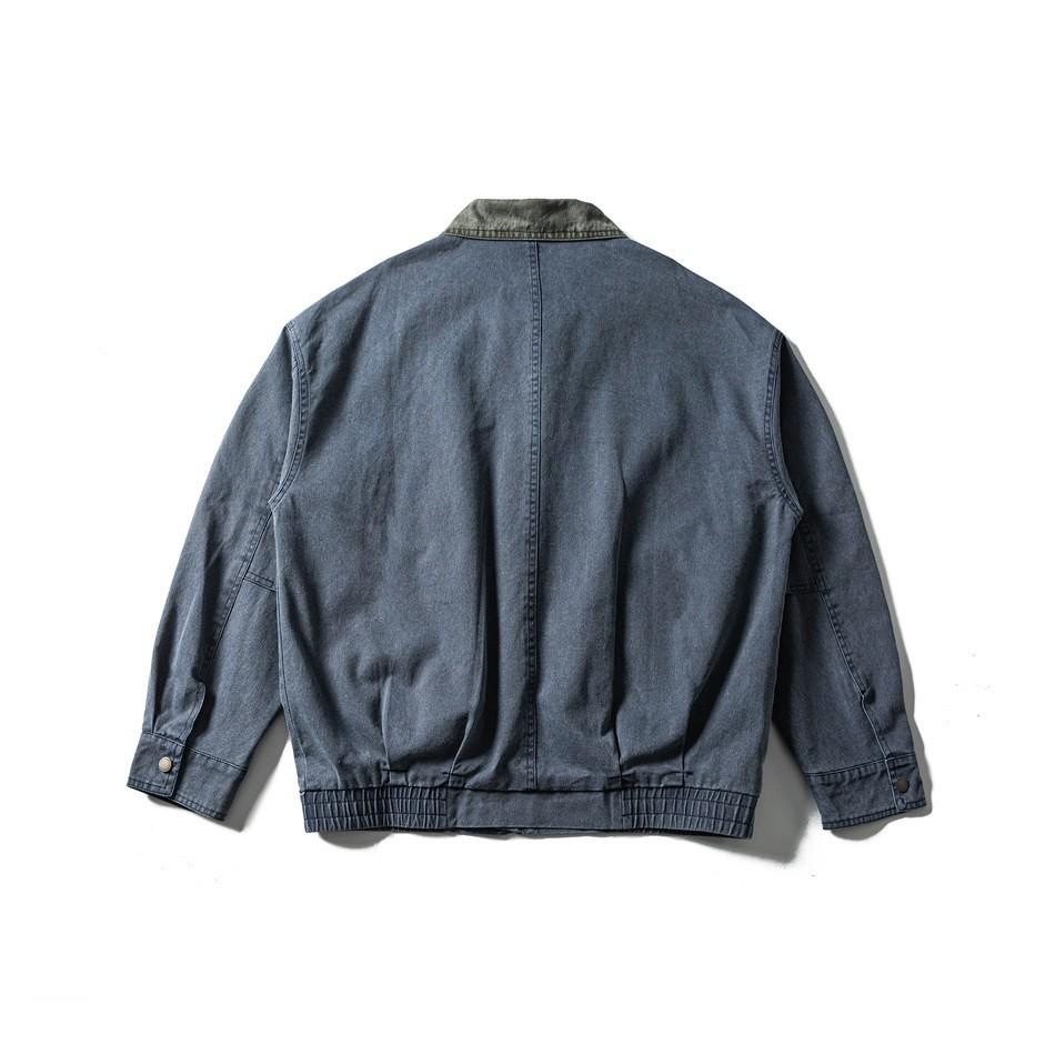 BUILTTOLAST Unisex Retro Detroit Jacket - Cotton, Washed Finish, Loose-Fit Workwear (JK06)