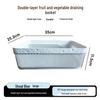 Double-Layer Draining & Storage Basket for Vegetables and Fruits