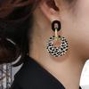 Long Retro Black And White Geometric Earrings, Women'S Personalized Style Earrings, Exaggerated Design With Small Face Enhancing Earrings