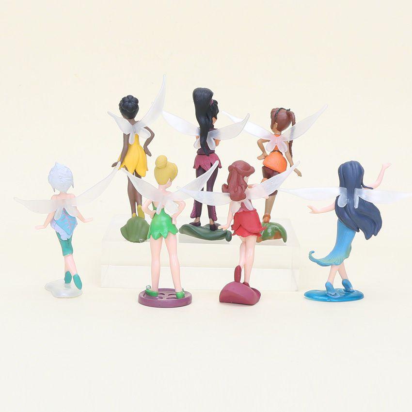 Charming 7 Pcs Tinkerbell Tinker Bell Fairy Action Figures For Kids With Stands