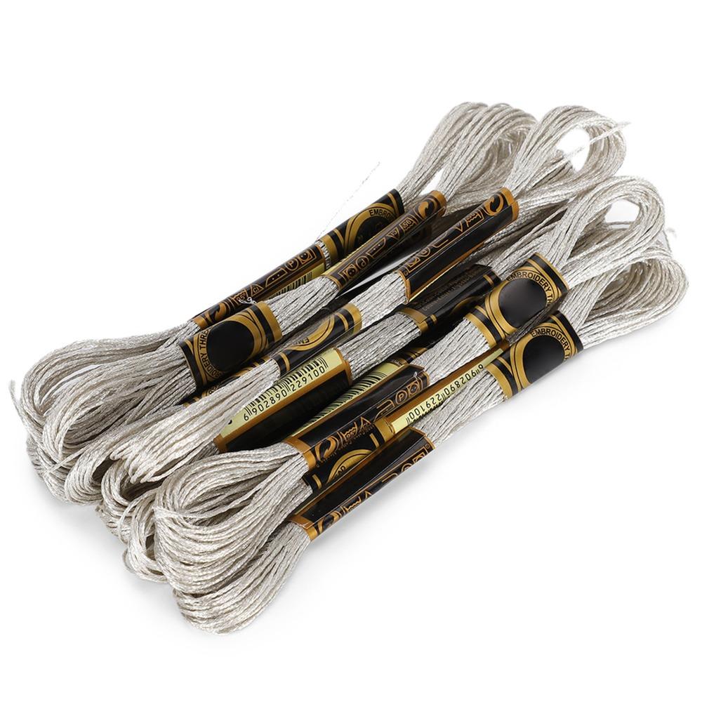 24pcs Polyester Thread Cross Stitch Threads Glitter Thread HandMade Yarn Embroidery Floss DIY Craft