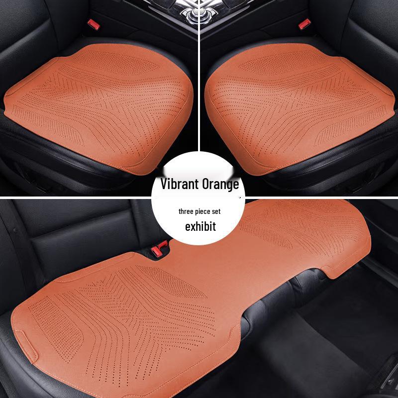 Universal Semi-Surround Suede Car Seat Cushion - All Seasons, Summer Cool, Small Waist Design 2025