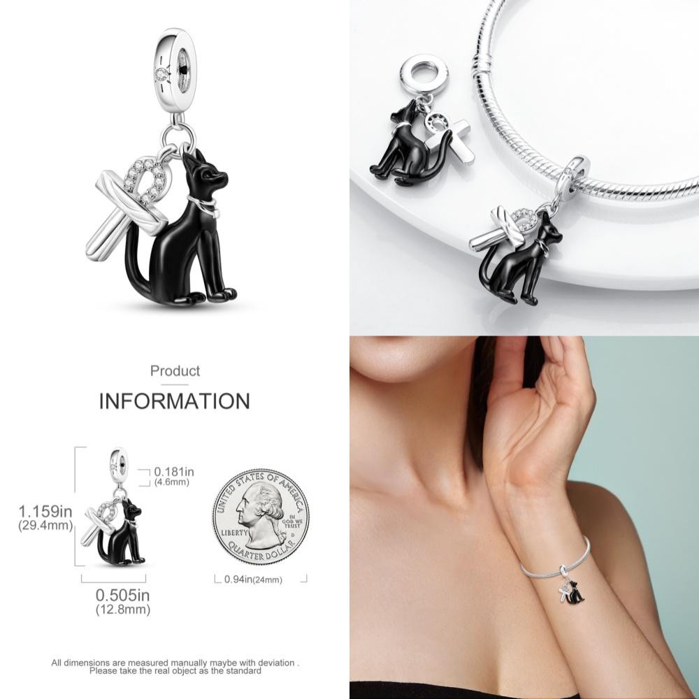 Stil Kupfer Schwarz Serie Charms Weihnachtsgeschenke Perlen Passen Feine Original Armbänder Charms Feiner Mädchenschmuck