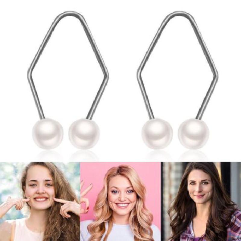1 Pair Alloy Dimple Maker For Cheeks Pearl Facial Dimple Make Tool Training