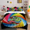 Colorful Abstract Three-Piece Set Soft Comfortable Duvet Cover Bedding Set Included 1*Duvet Cover & 2*Pillowcases, Gift