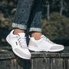 Herrenschuhe PU-Leder Sneaker Trendschuhe Atmungsaktive Herren-Sneaker Walking Rutschfest Schnürschuhe Freizeit-Schuhwerk Urlaubsschuhe für Herren