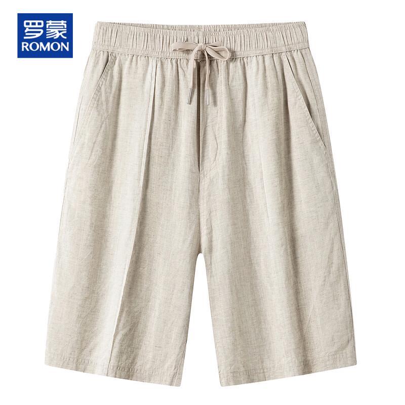 ROMON Men s Tencel & Linen Cooling Casual Shorts M