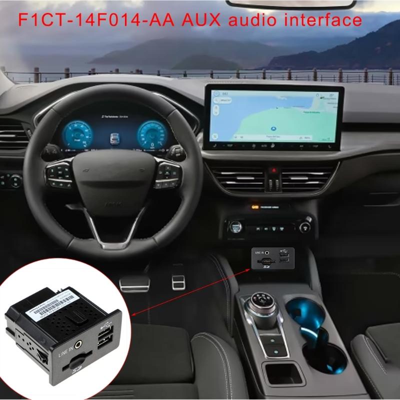 Interface AUX USB Port F1CT-14F014-AA F1CT14F014AA Player USB Socket with Card Reader for TRANSIT KUGA