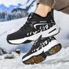 Men Cotton Shoes High Top Casual Snow Boots Waterproof Warm Winter Shoes Men Hiking Boots Outdoor Mountain Climbing Sneaker Man