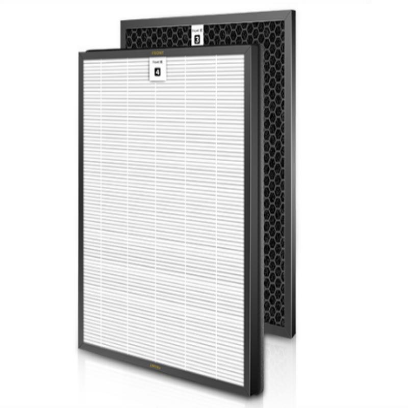 3Pcs/Set Replacement for Philips 4123 Suitable Ac4002/4012 Air Purifier Filter 4124+4123 Activated Carbon Hepa Filter Element