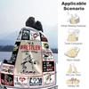 Wrestling144 Customize Text Blanket Cozy Personalized Blanket Comfortable Throw For Office Chair Nap Bedding Living Room Four Seasons Universal