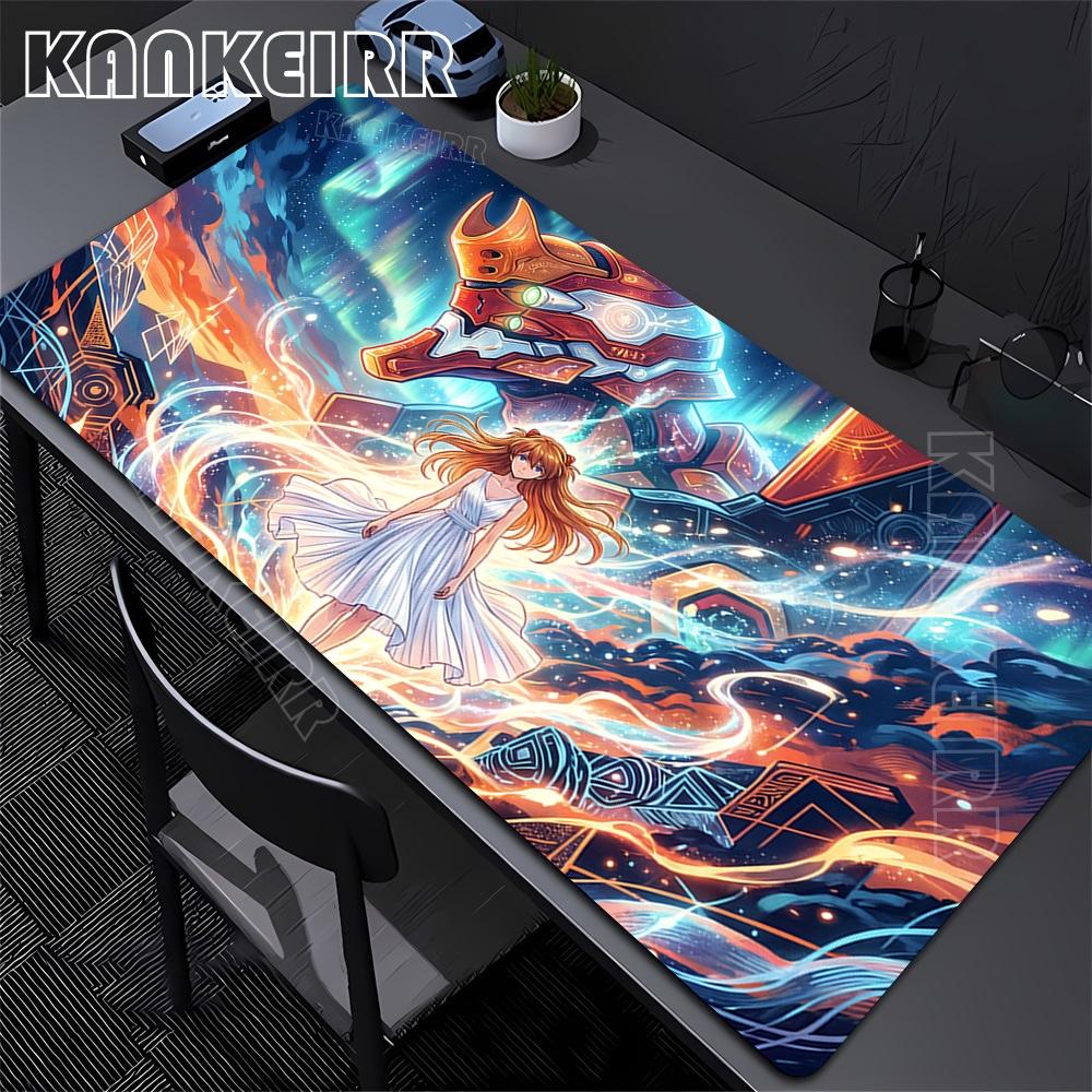 Mousepad XXL Large Evangelions Mouse Pads Pc Accessories Gaming Mouse Mat Office Computer Keyboard Desk Mat Anti-slip Big Carpet