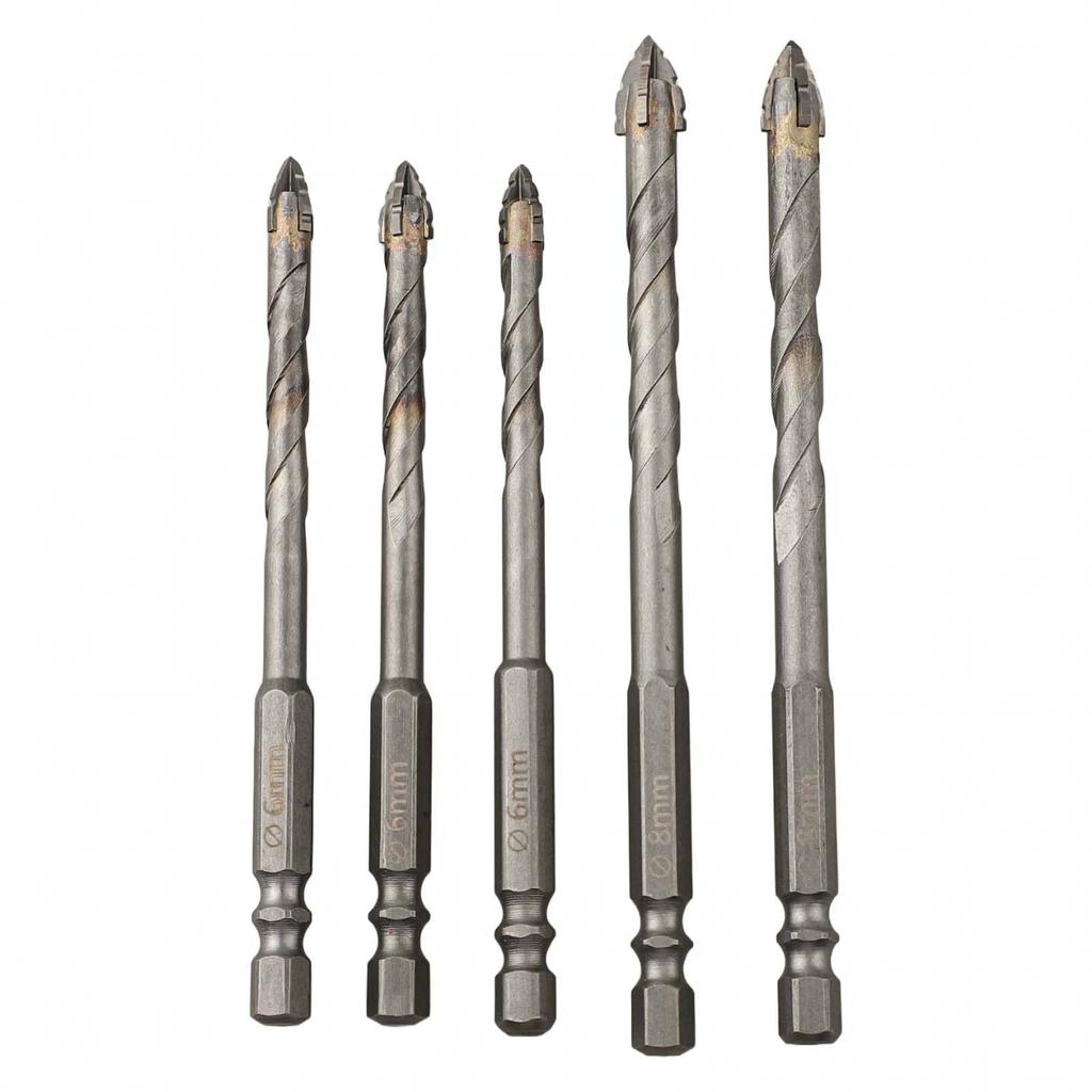 High Speed Eccentric Drill Bit Set for Glass Tiles 5pcs Tungsten Steel Alloy