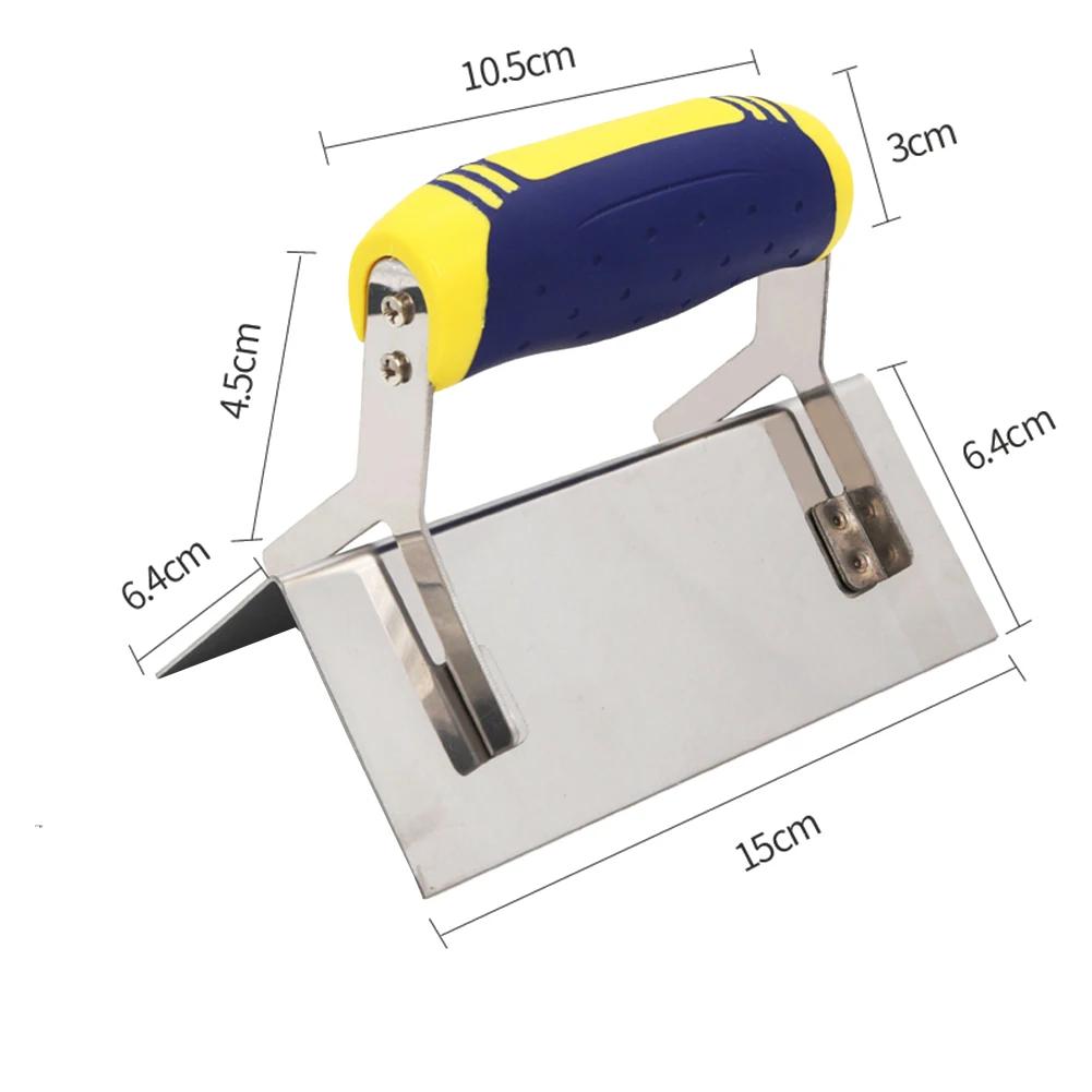 Concrete Hand Edger Stainless Steel Concrete Hand Edger Groover Tools Set Plaster Cement Finishing Wall Corner Plastering Tool
