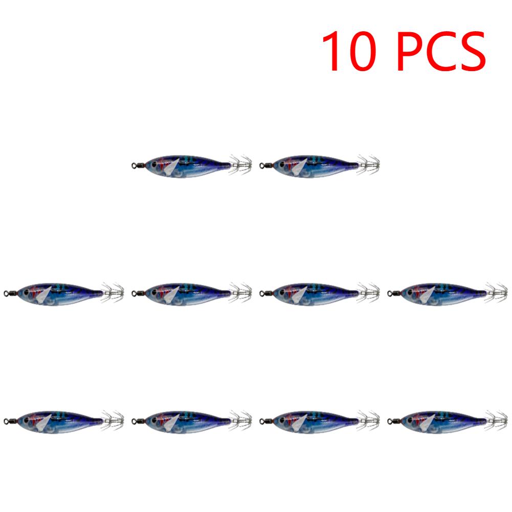5.7g/8cm Tintenfisch Anlockköder Doppelhaken Lebensechter Tintenfischhaken Angelzubehör Leuchtende Tintenfisch Jig Haken Angelzubehör