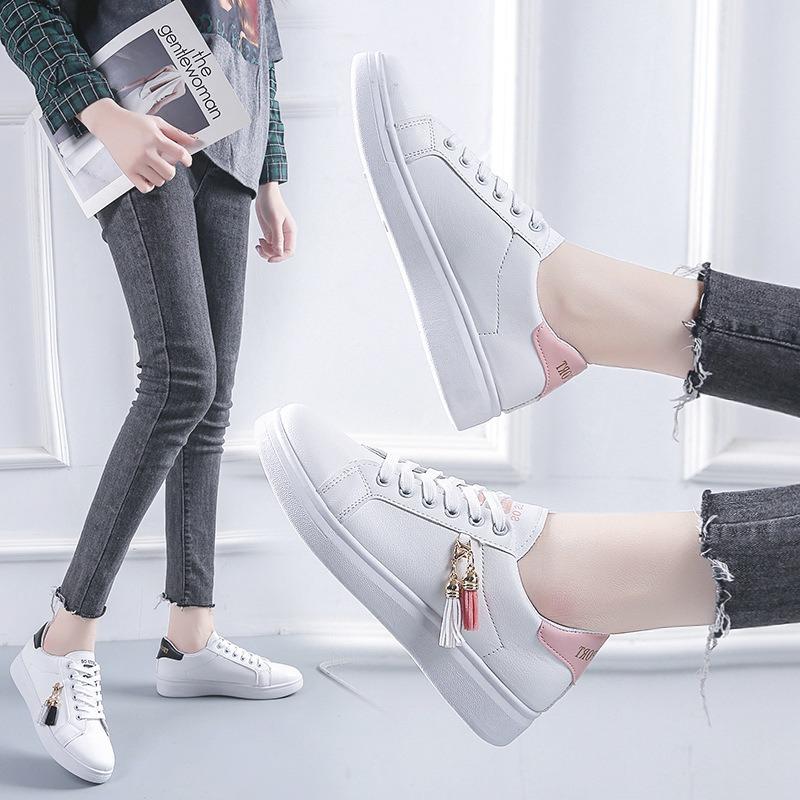 Weiße Schuhe Lässig Sport Frühling und Herbst Damenschuhe