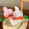 Carrot Bunny Autumn and Winter New Plush Children's Hair Clip Super Cute and Funny, with Broken Hair and Bangs Clip for Women