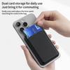 Bi-Fold Phone Card Bag PU Leather Magnetic Card Holder with Foldable Kickstand Function