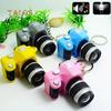 Cute Mini Digital Single Lens Reflex DSLR Camera Style LED Flash Light Keychain Suspension Trinket