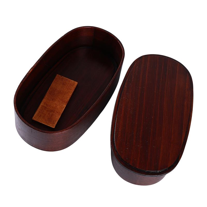 Lunsjboks i tre Piknik Japansk Bento-boks for skolebarn Middagsservise Sett Rund Firkantet Lunsjboks