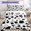 3pcs Custom Name Cow Bedding Set Duvet Cover Closure Includes 1 Duvet Cover & 2 Pillowcases, Soft and Comfortable for All Seasons.