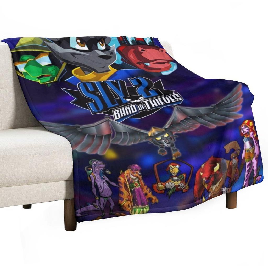 Sly 2 Band of Thieves Klaww Gang Throw Blanket Nap Christmas Decoration Plush Christmas Gifts Baby Sofa Bed Blankets