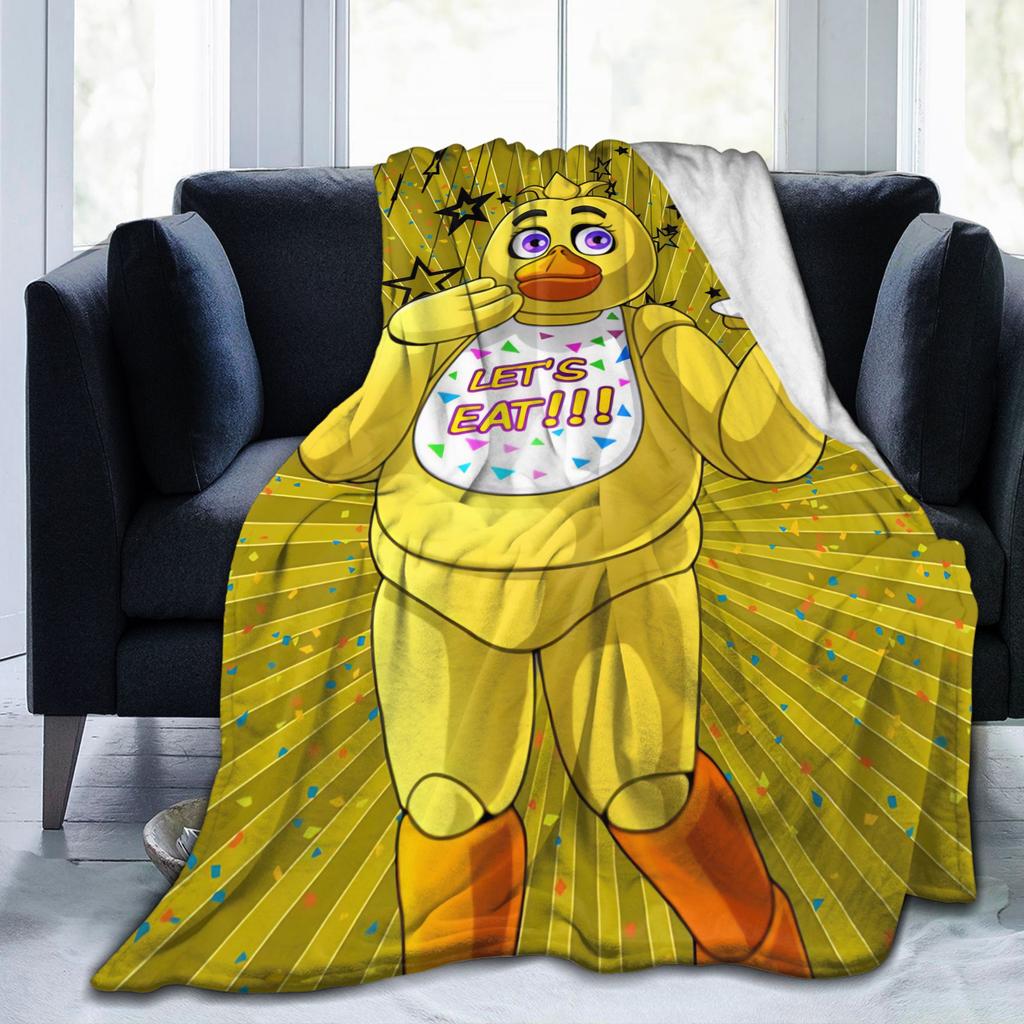 FNAF At Freddys Blankets Fleece Textile Decor Multi-function Lightweight Thin Throw Blanket for Bedding Travel Plush Thin Quilt
