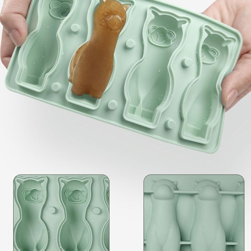 Liebliche Alpaka-Form Eiswürfelform Lebensmittelqualität Silikon Eiswürfelbereiter Form Wiederverwendbarer Eiswürfelbereiter für Cocktails, Whiskeys, Suppen