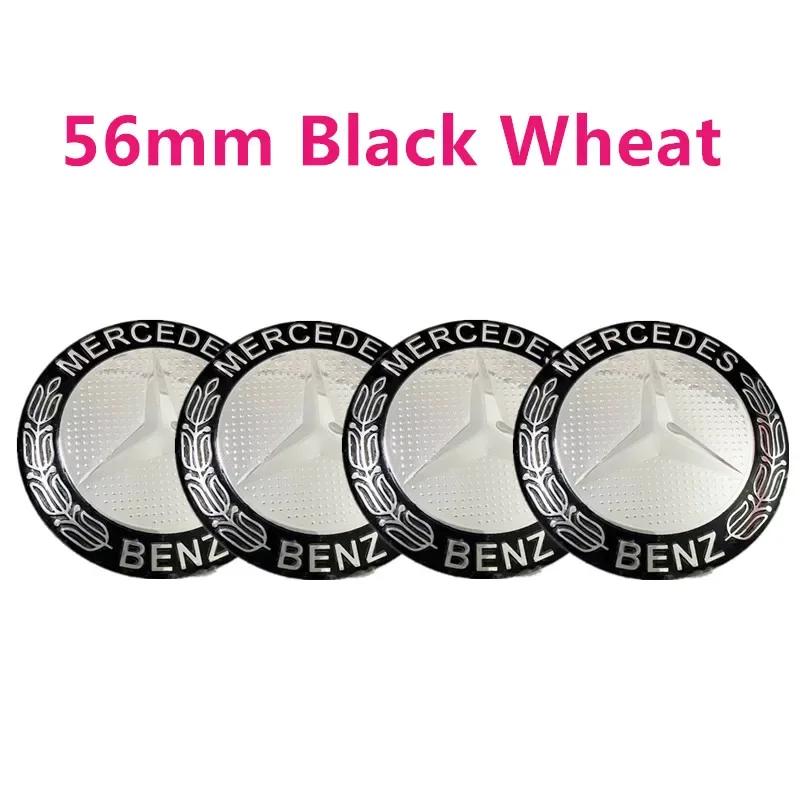 CEJ1 2025 Hot For Benz 4pcs 56mm 60mm 65mm 75mm Car Wheel Center Hub Emblem Sticker For Mercedes Benz W203 W204 W205 W213 W210 W211 W
