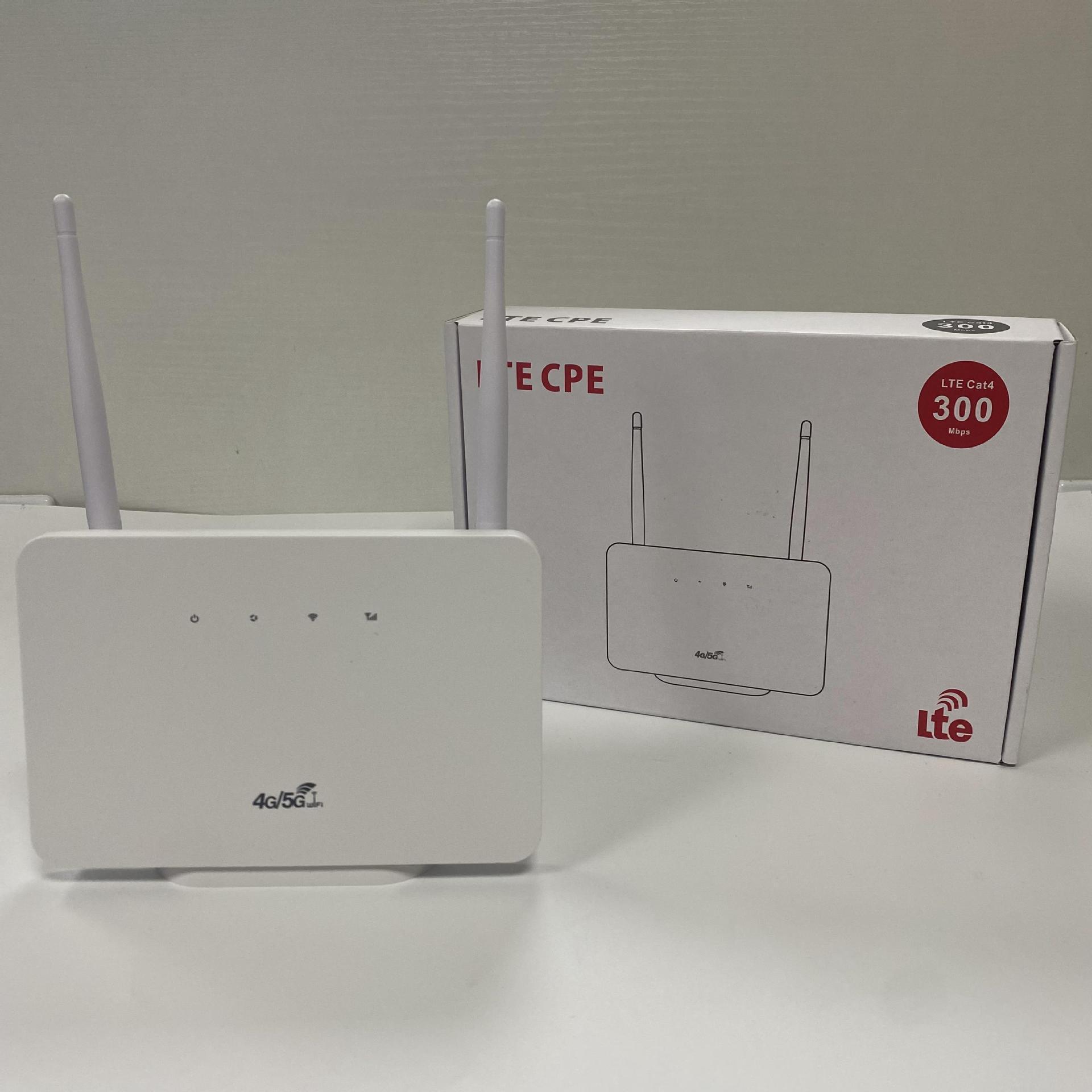 

4G LTE CPE Router with SIM Card Slot for Europe, Asia, Africa - Wireless WiFi Router for Enterprise and Office Use US Power Supply