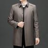 Herren Winter Verdickter Mittellanger Trenchcoat mit Abnehmbarem Baumwollfutter und Revers