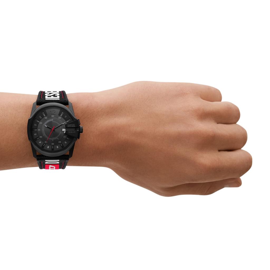 Diesel Master Chief Stainless Steel Quartz One Master Chief Men's Watch, Black/Red, Size,