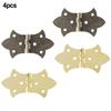 4 Stück Metall-Blumenband Scharnier Antik Bronze/Gold Holzbox Schrank Kleiderschrank Tür Anschlagsscharniere Möbelbeschläge 57*31mm