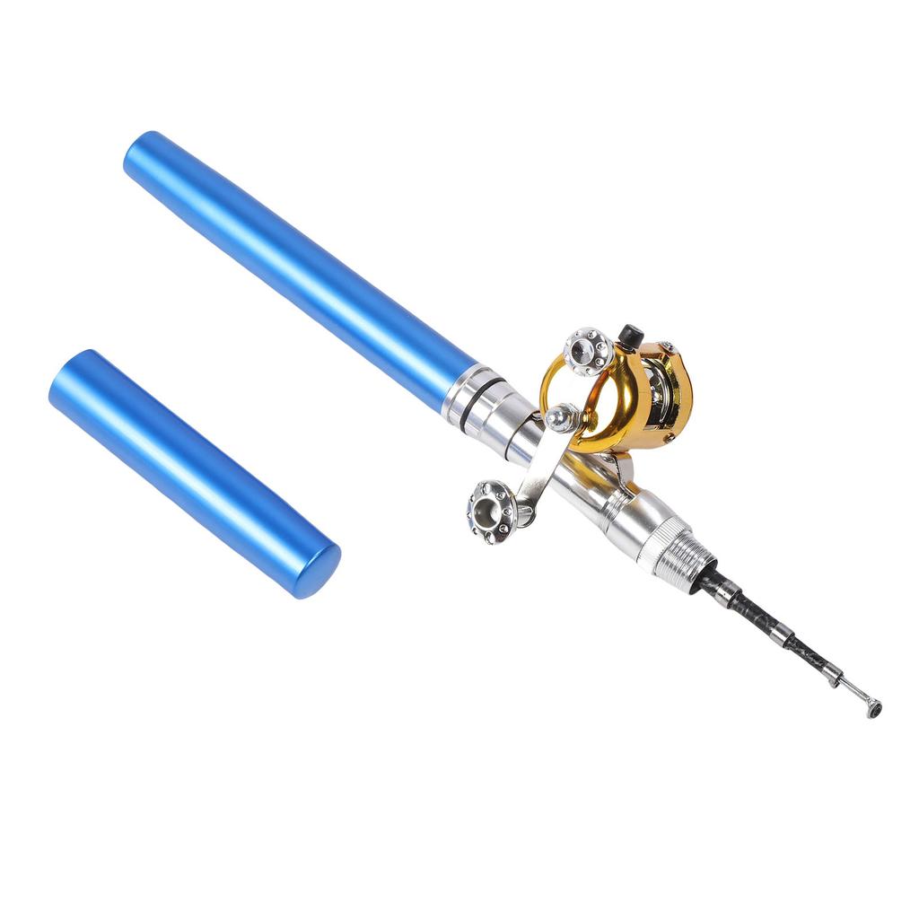 Miniature Pen Fishing Rod Portable Size Fishing Pole with Reel Wheel for Outdoor