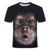 Lustiges Affen Gorilla 3D Tierdruck Herren T-Shirt, Kurzarm Lässiges Sommer Top