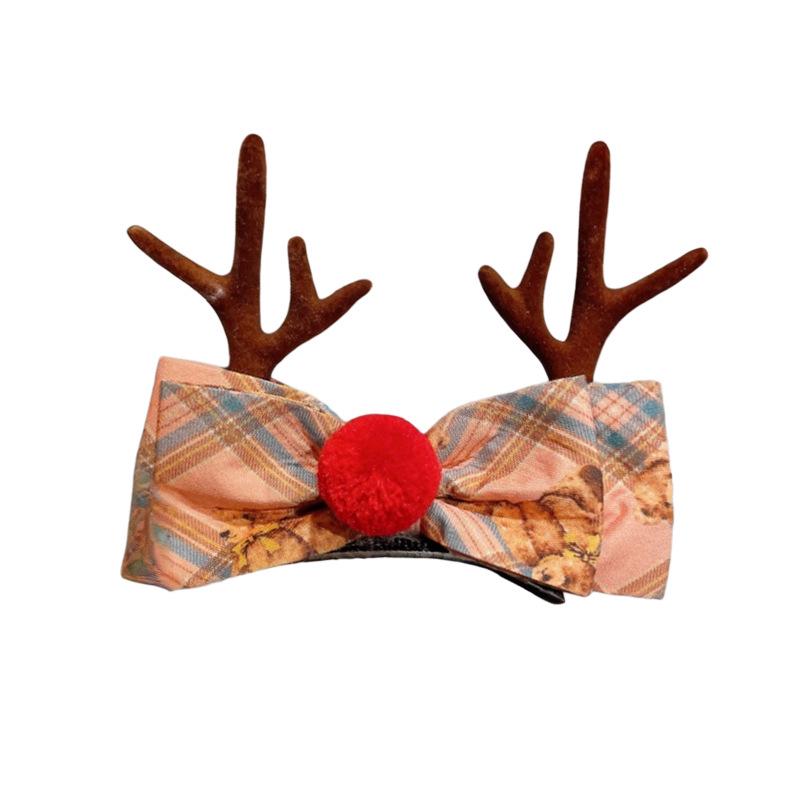 Christmas Fluffy Bow Hair Clip - Red Velvet Festival Decoration