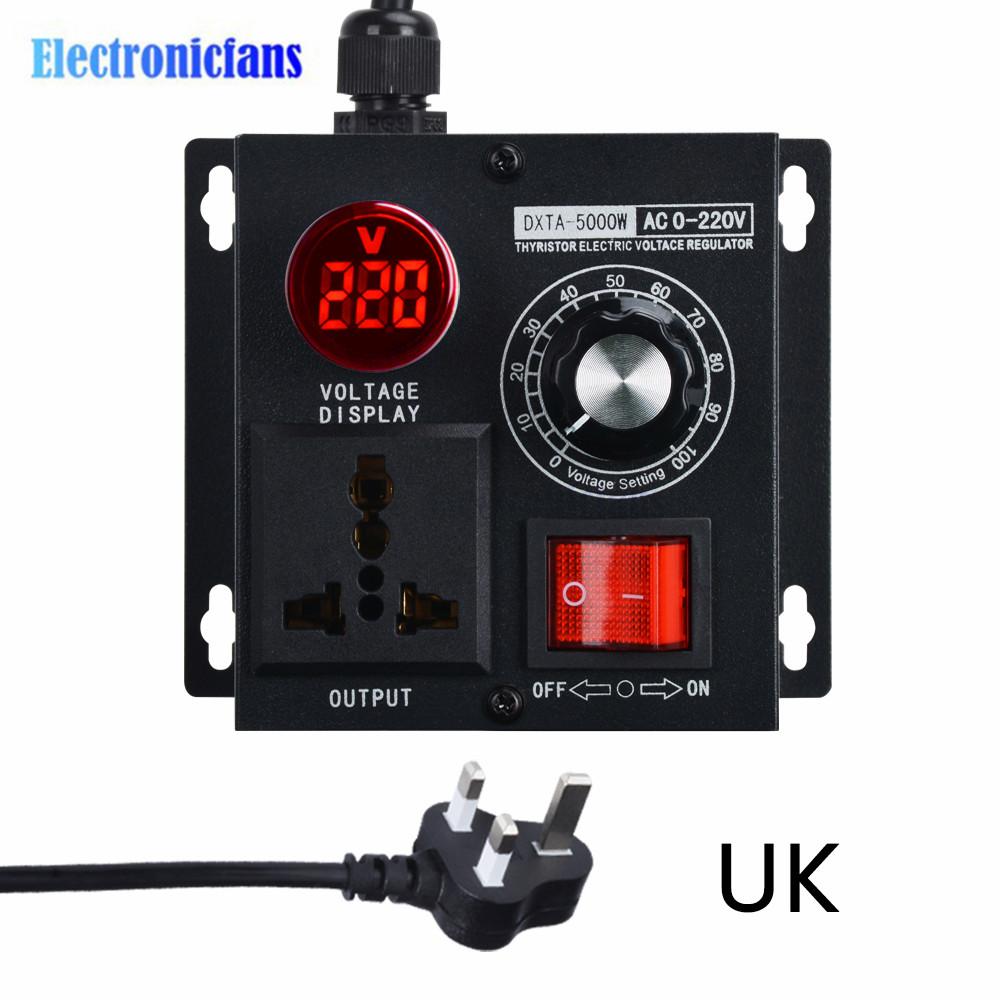5000W Induktionsspannungsregler Controller Geschwindigkeitsregelung Thermostat Dimmung Verlangsamung 220V einphasiger Wechselstrom Regler Schalter