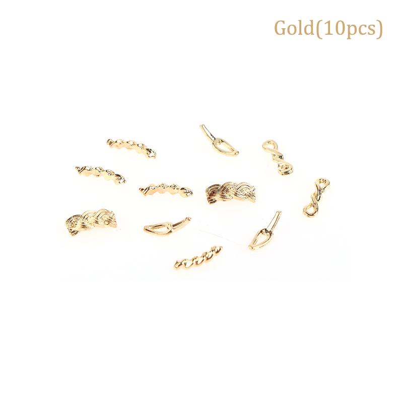 10/20Pcs Metal Chain Gold Silver Japan Korea Nail Art Decorations Diy Nail Tool