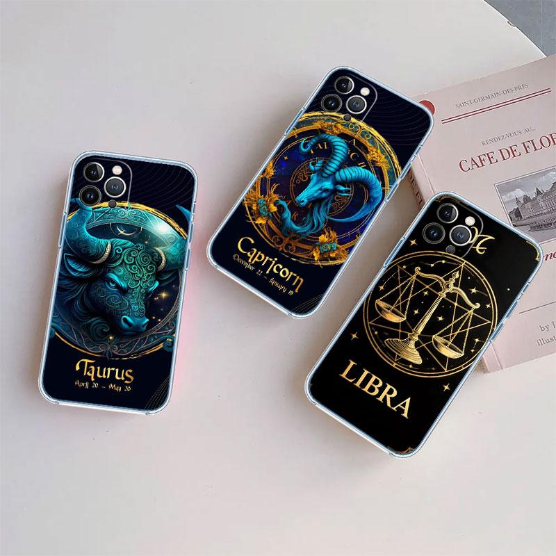 12 Constellation Card Transparent Phone Case for LG K22 K30 K40 K40S K41 K42 K50 K50S K51 K51S K52 K61 K62 K71 K92 Q61