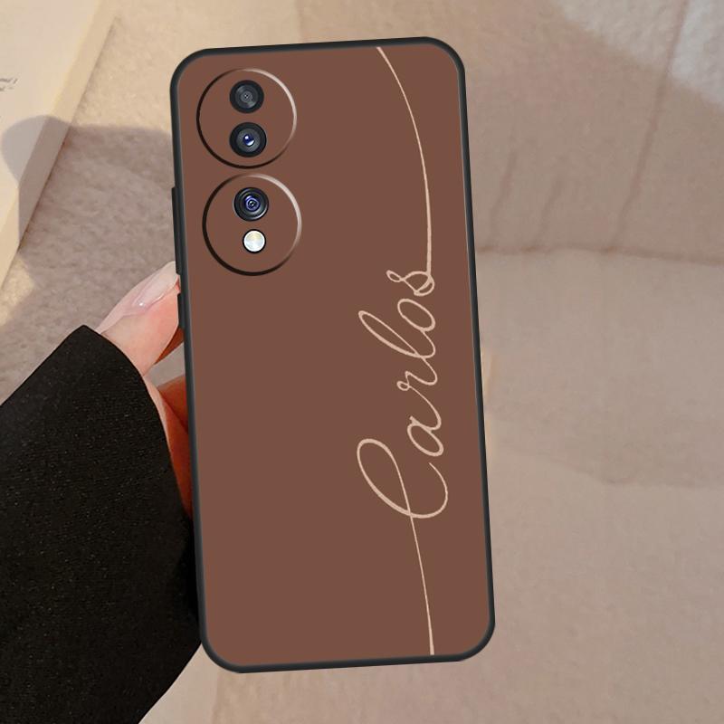 Personalisierter Monogramm-Name für Honor 90 70 50 Lite Magic 5 Pro 8X 9X Handyhülle für Honor X8a X9a X7a X6a X9 X7 X8 X9b