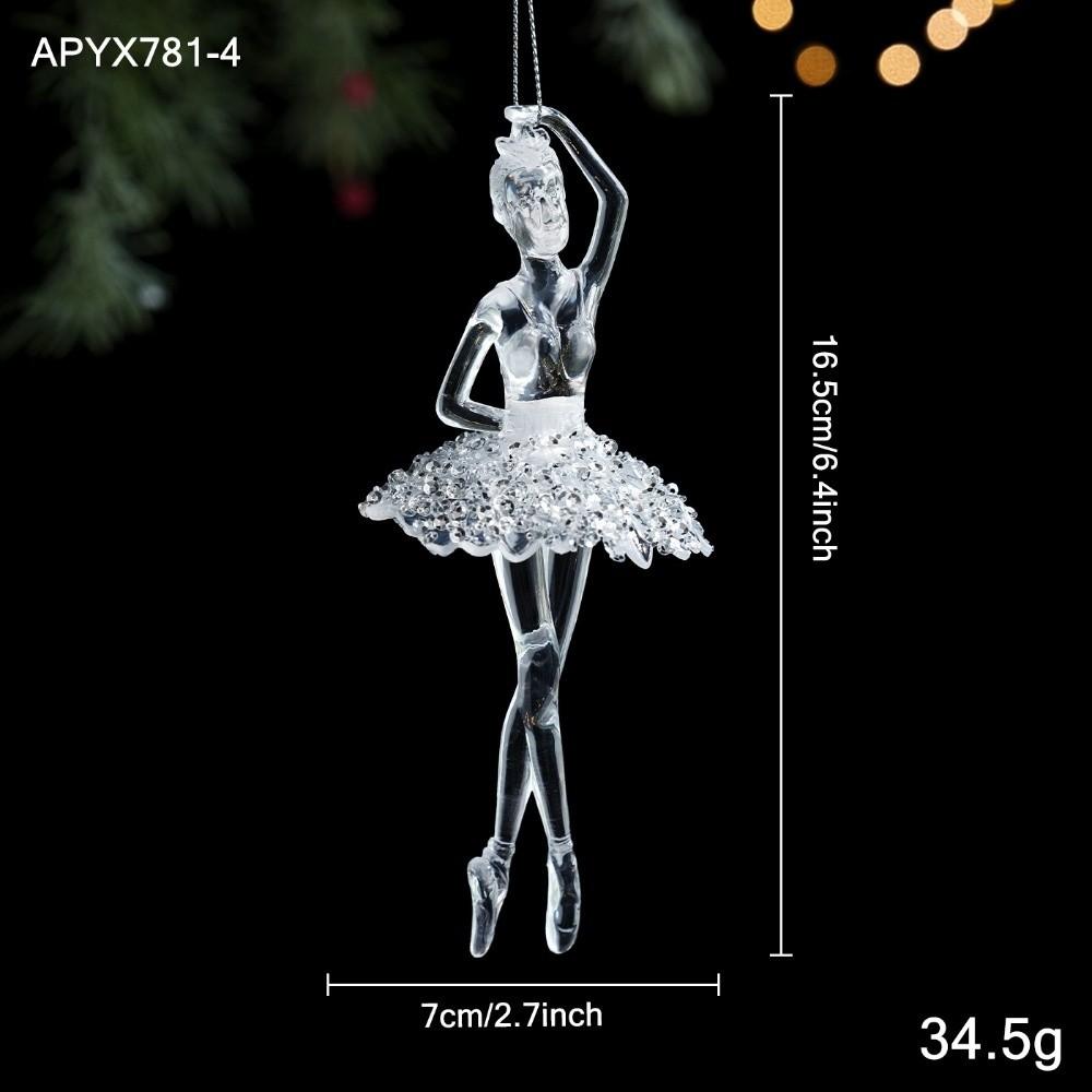 Acrylic Hanging Christmas Ornaments Clear Snowflake Ornaments Deer Ornaments Holiday Home Decor
