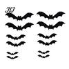 Gruselige Eingang Dekoration Halloween 3D Beleuchtete Fledermaus Wanddekoration, Abnehmbare Filz Fledermaus Aufkleber, Verschiedene Montierte Verzierungen Größe, LED Leuchtende Haftsticker