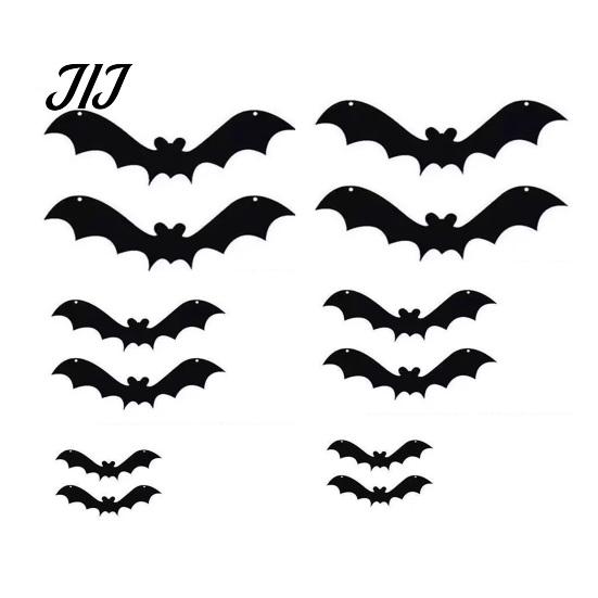 Gruselige Eingang Dekoration Halloween 3D Beleuchtete Fledermaus Wanddekoration, Abnehmbare Filz Fledermaus Aufkleber, Verschiedene Montierte Verzierungen Größe, LED Leuchtende Haftsticker