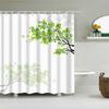 Plant Leaves Bathroom Shower Curtains Waterproof Hooks Hanging Curtain Bath Screen Decor Flowers Tree Print Shower Curtain.