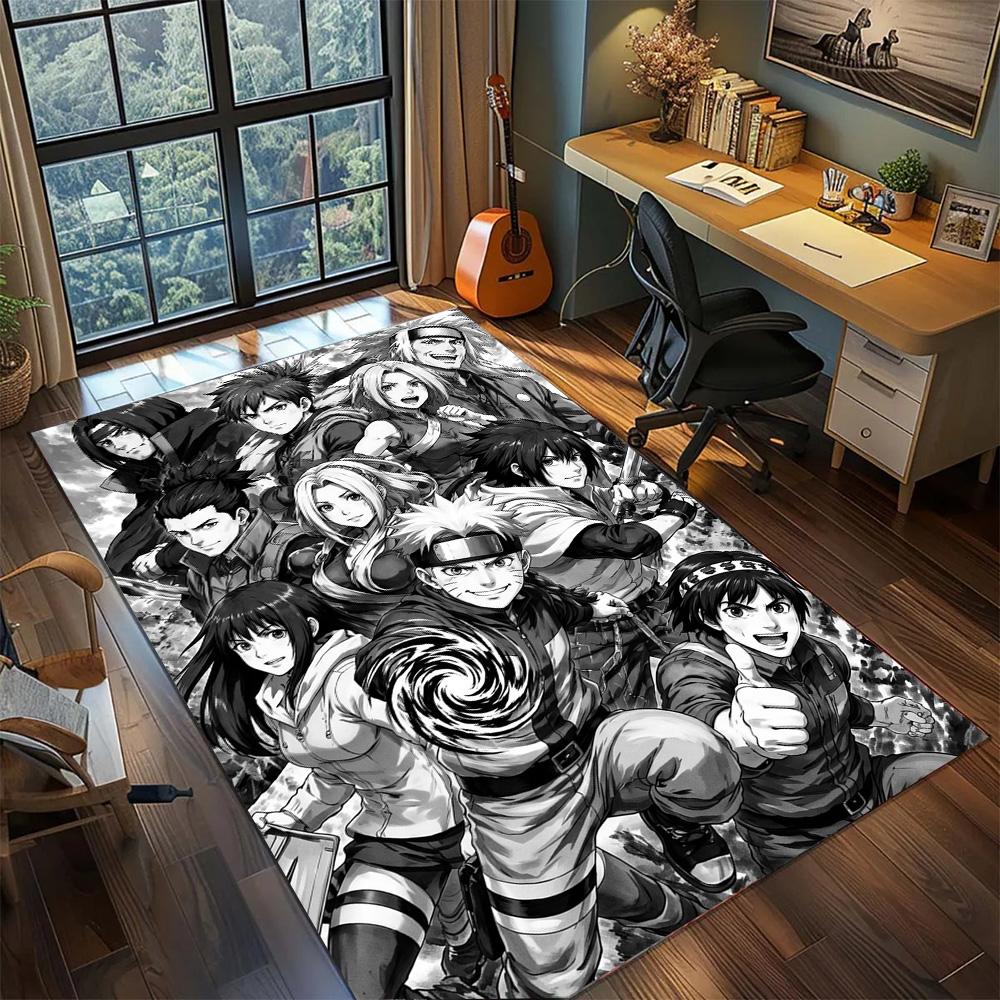 Uzumaki Naruto Carpet Non Slip Washable Floor Mat Large Area Rug for Gamer Room Bedroom Decor