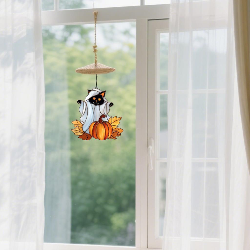 Flat Halloween Colored Window Hanging Acrylic Window Decoration, Creative Craft Pendant Home Decoration Hanging